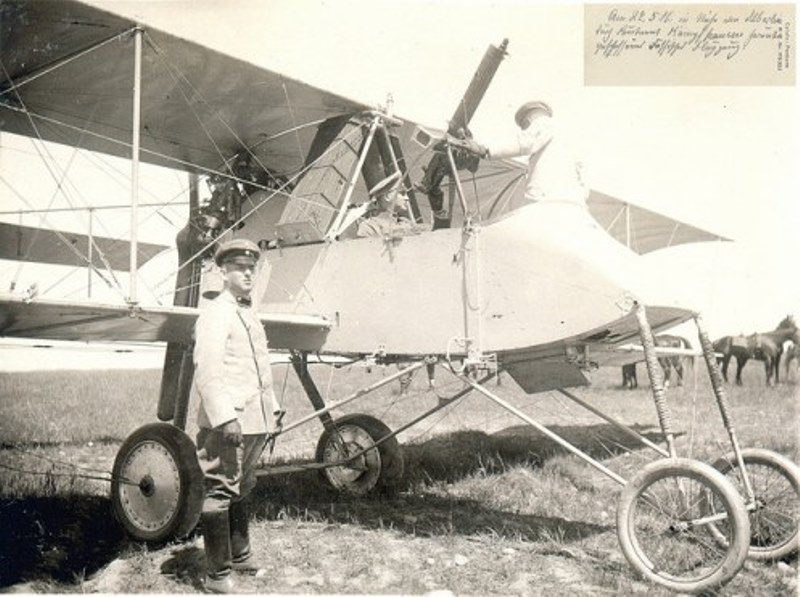 A Voisin Type III used in the Middle Eastern theater, configured similarly to the plane they flew